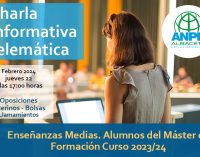 CHARLA INFORMATIVA TELEMÁTICA ALUMNOS MÁSTER DE FORMACIÓN 2023/24