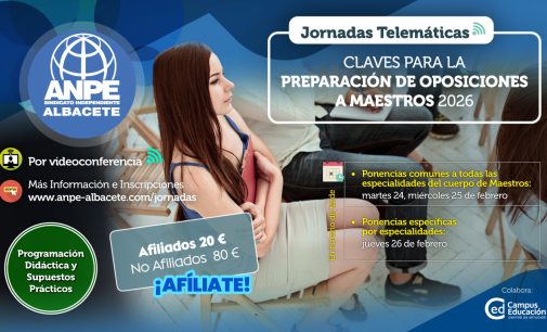 JORNADAS TELEMÁTICAS: “CLAVES PARA LA PREPARACIÓN DE OPOSICIONES A MAESTROS 2026”